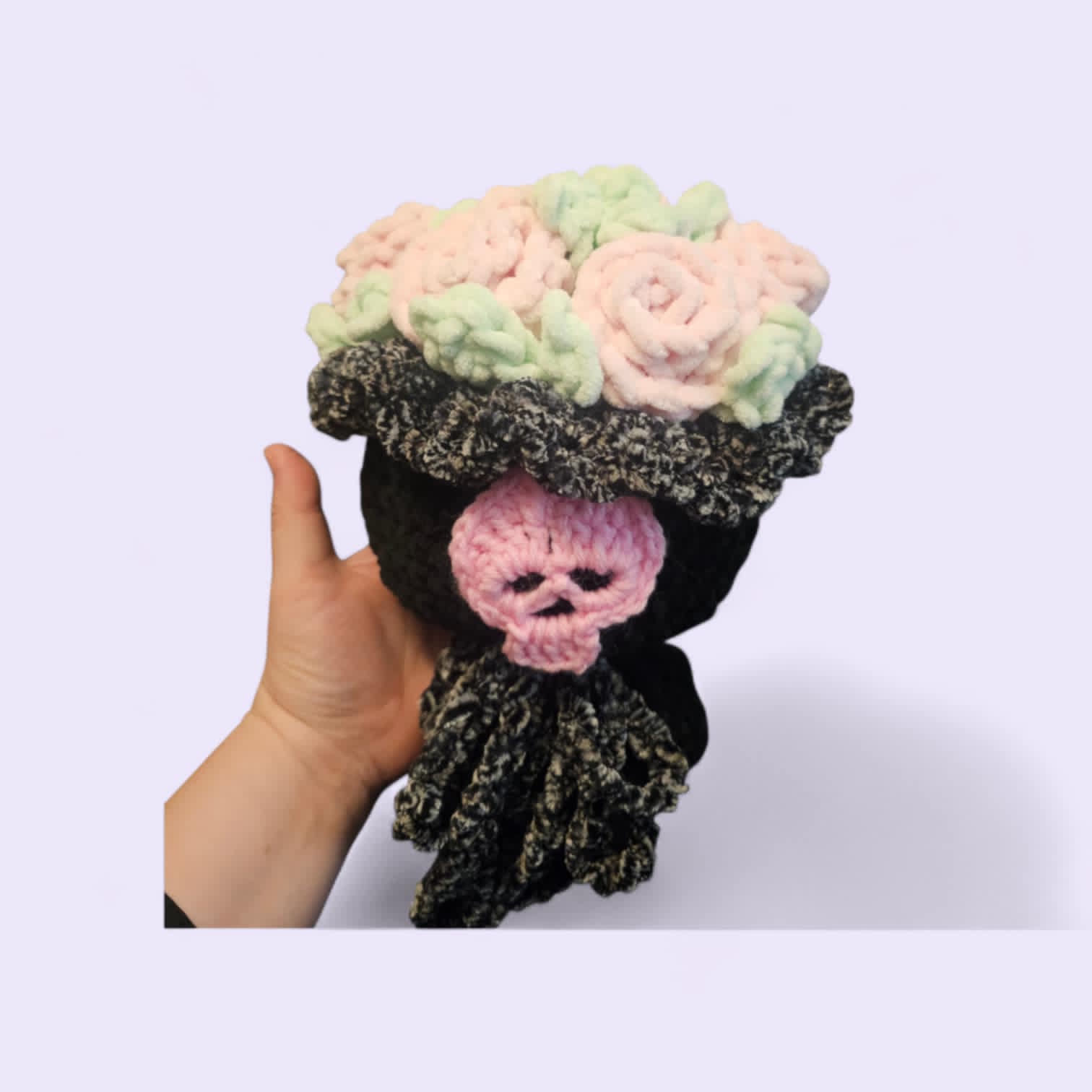 Fuzzy Pink Skull Bouquet